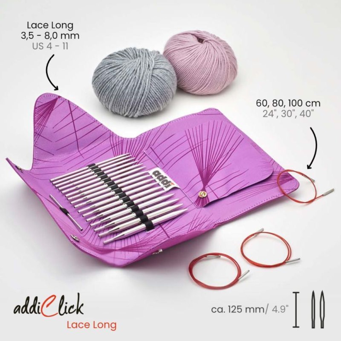 addiClick Lace Long im Set 3,50-8,00 mm