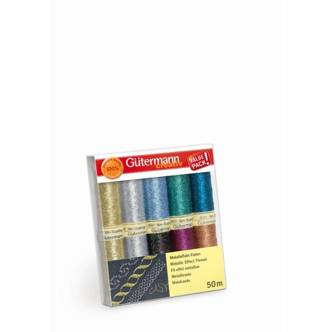 Nähfaden - Set Nähfaden - Set Metalleffekt-Faden col. 1 10x50 m
