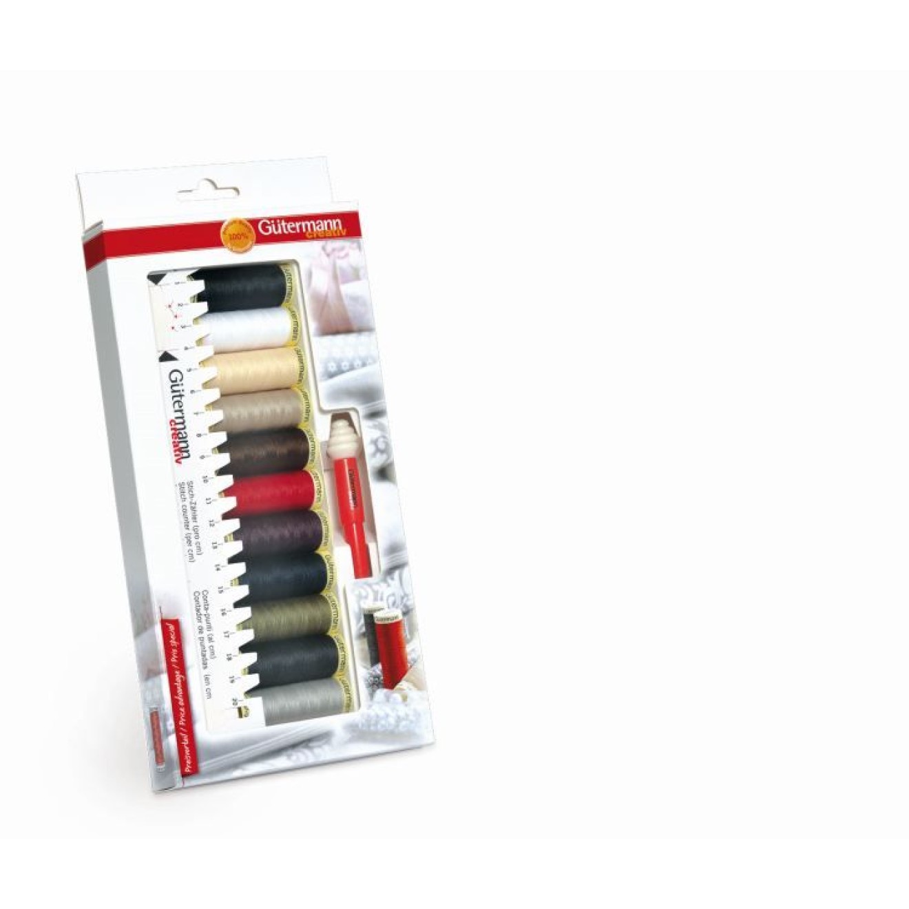 Nähfaden - Set Nähfaden - Set 243x126x22 mm sortiert 11x100 m
