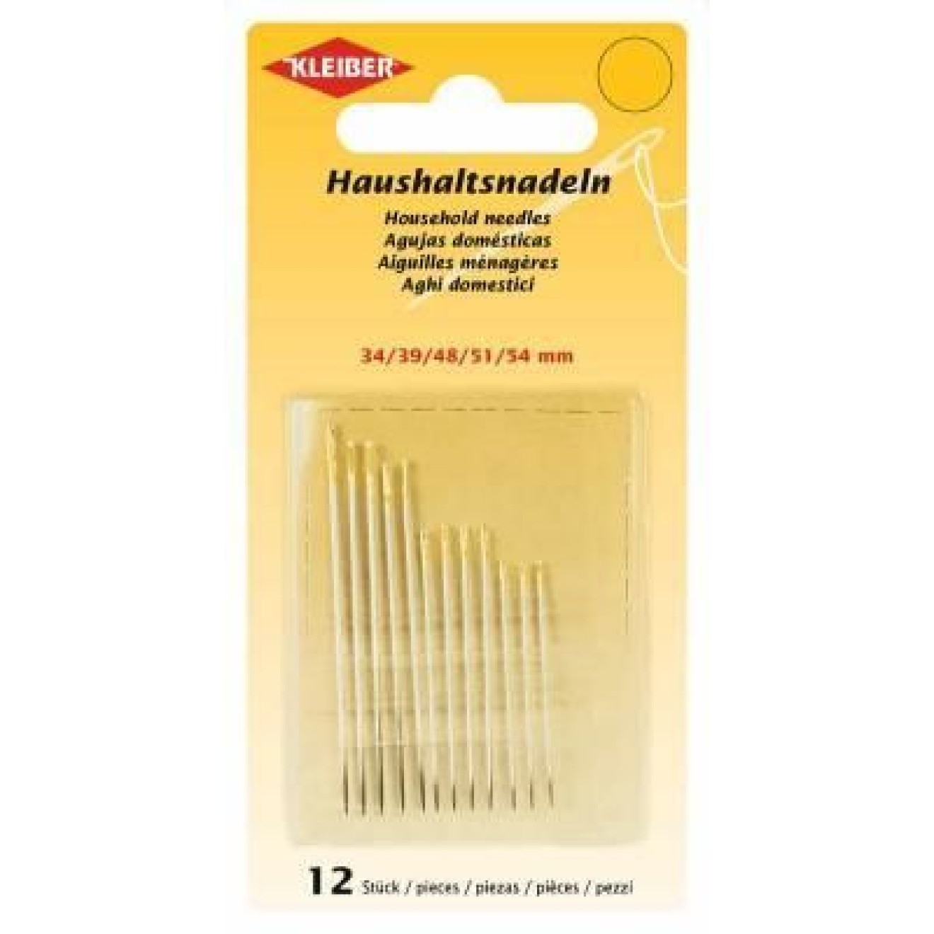 Haushalts-Nähnadeln 34, 39, 48, 51, 54 mm 12 St