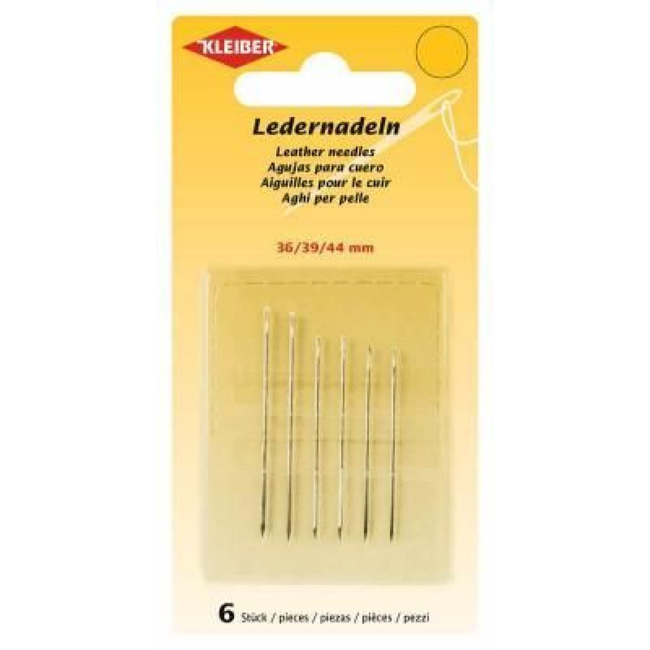 Ledernadeln 36, 39, 44 mm 6 St