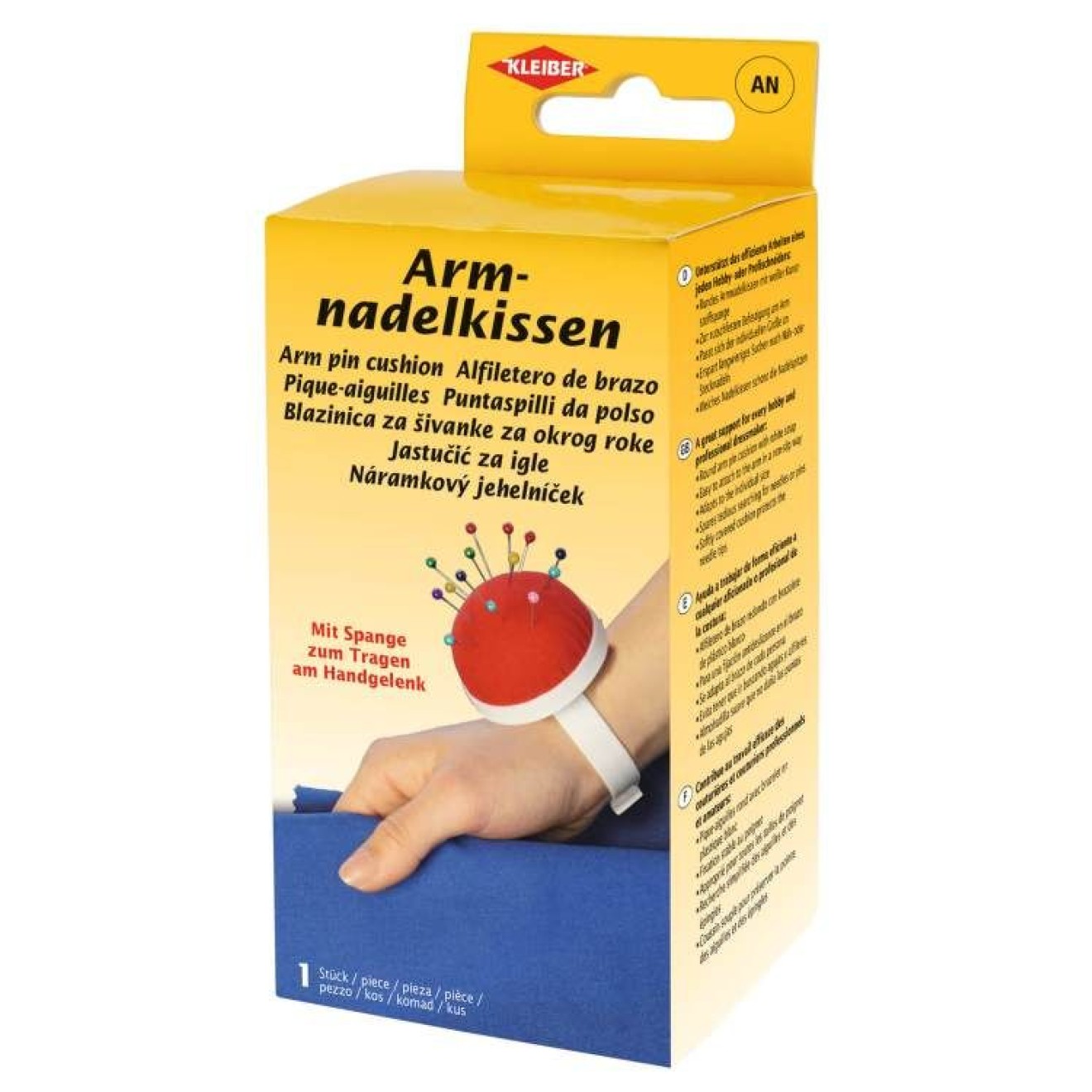 Armnadelkissen mit Spange