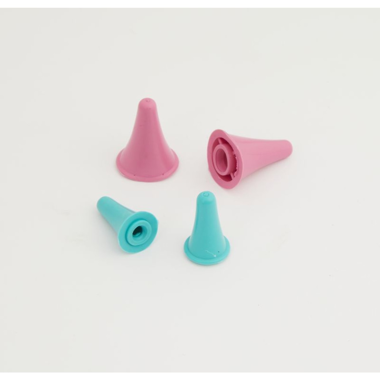 Spitzenschoner 2x blau, 2x pink 4 St