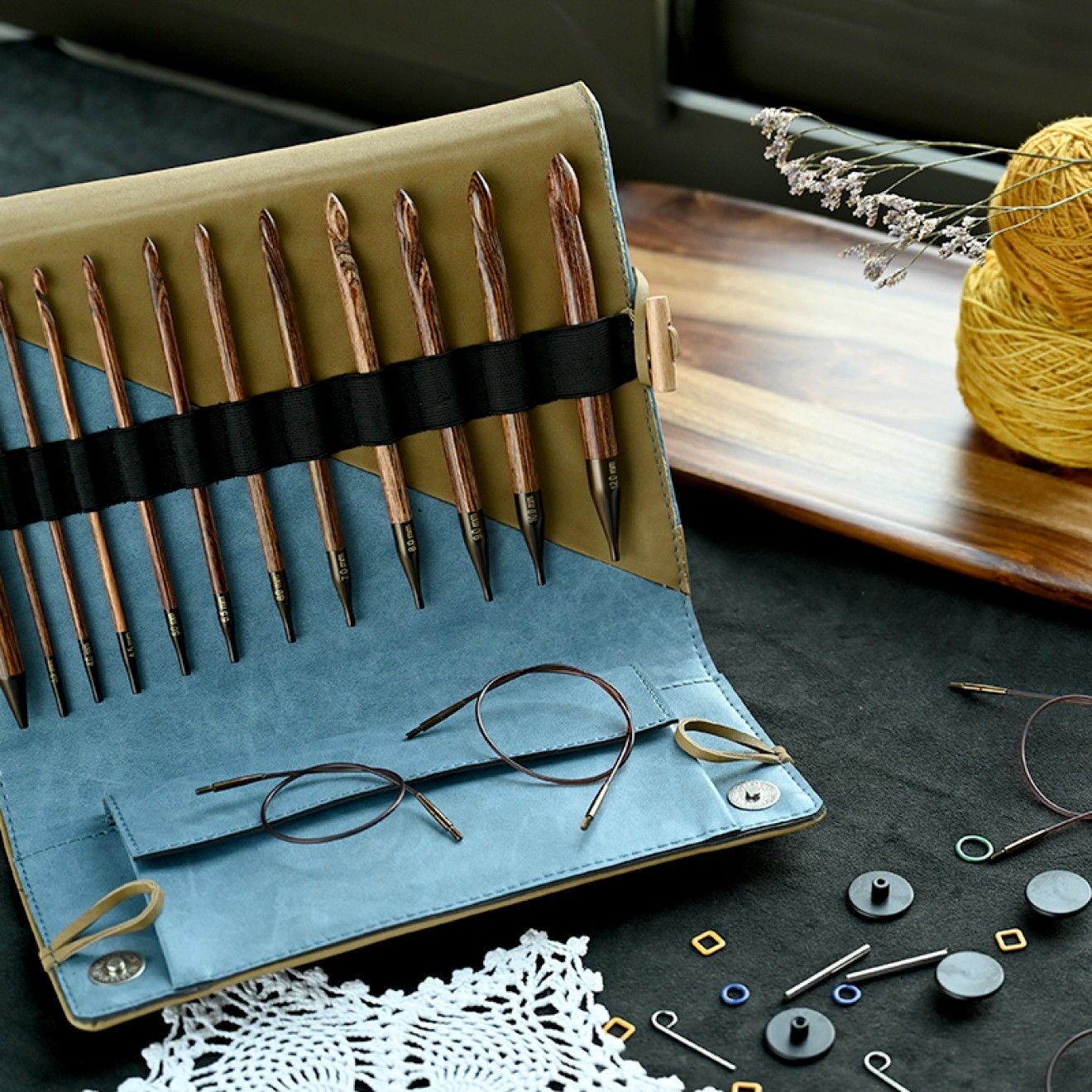 KnitPro GINGER REGAL afghan/tunesisches Häkelnadel-Set 3,5-12 mm