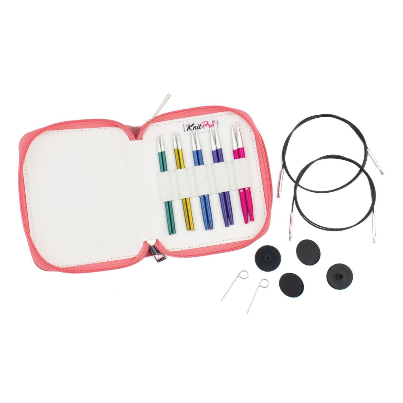 KnitPro Zing Starter Special austauschbares Nadelset 4" 5 Paar 3–5 mm 10 cm