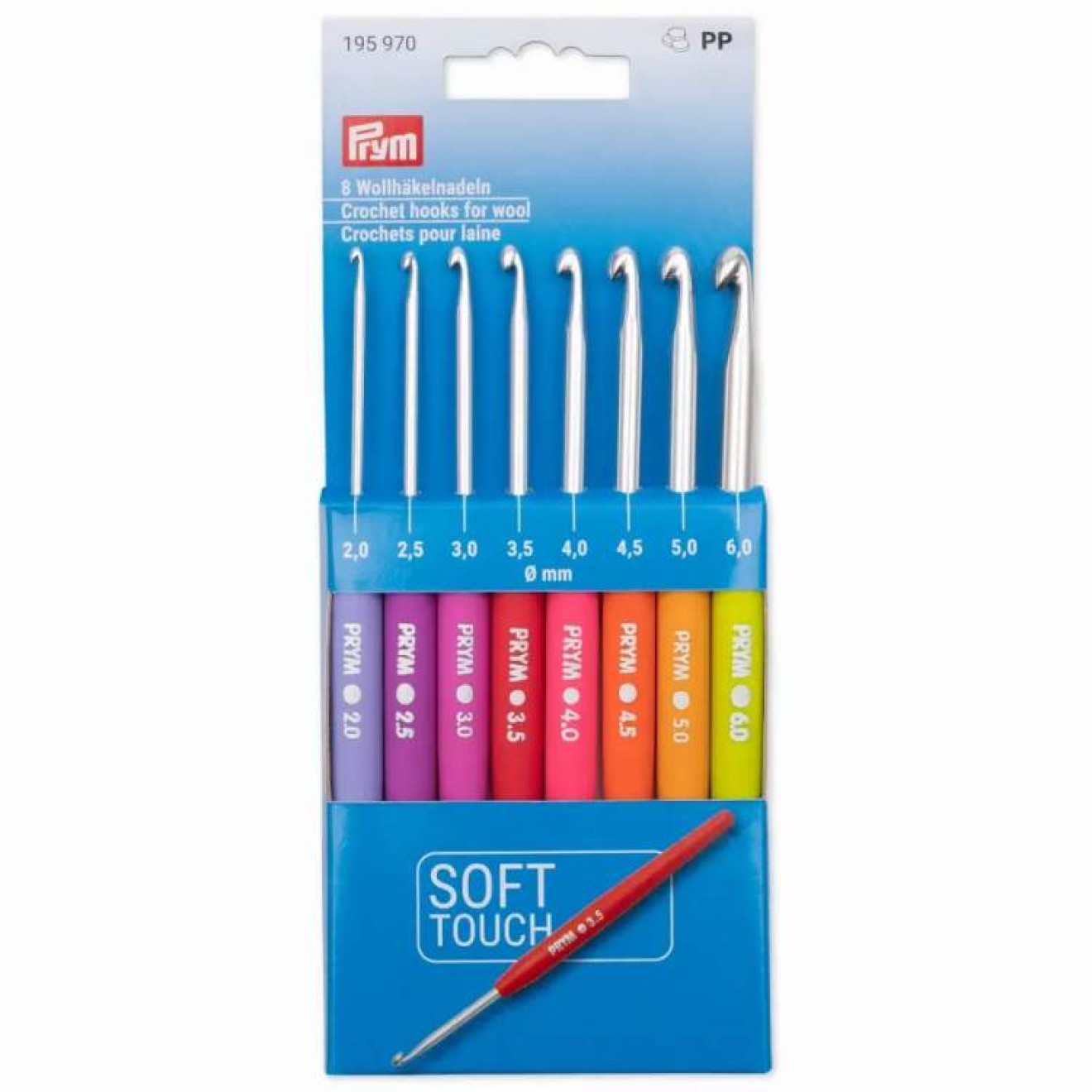 Woll-Häkelnadel-Set Soft-Griff