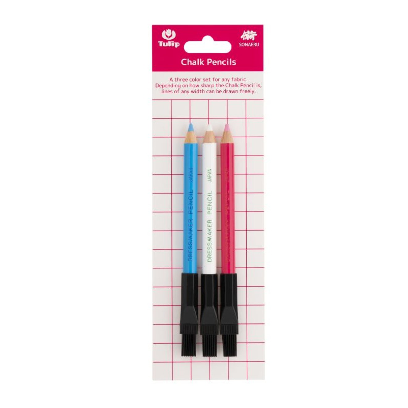 Kreidestifte blau, weiß, pink 3 St