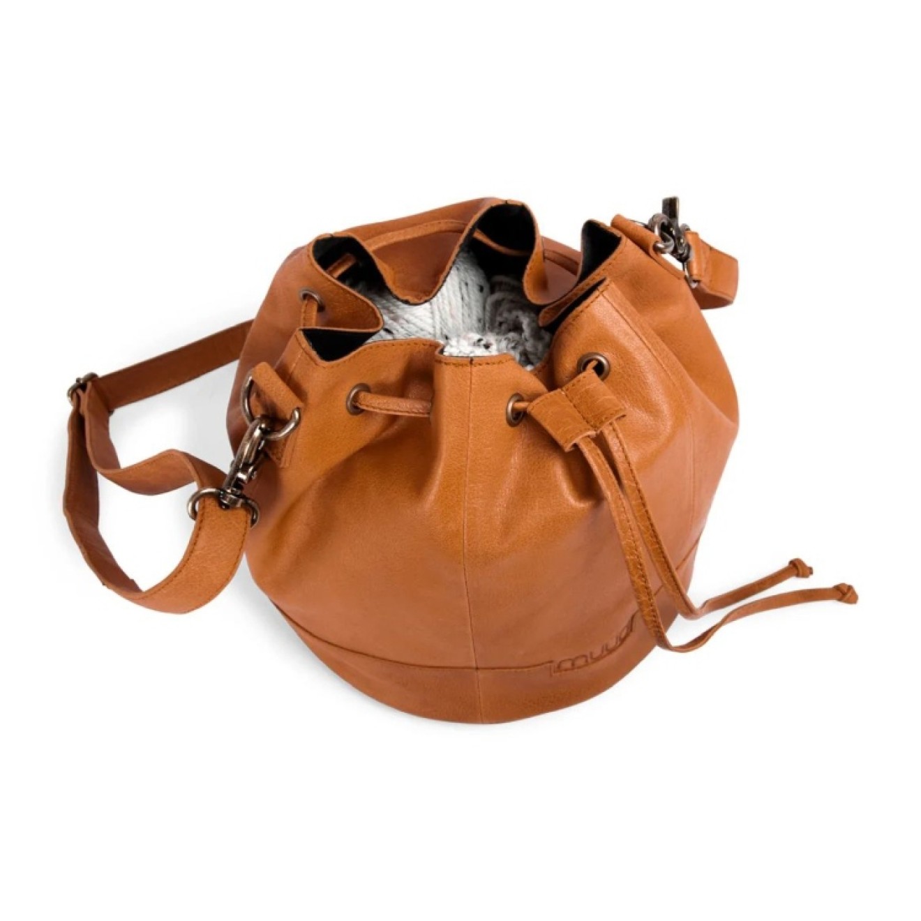 muud Ledertasche Donna 26x41 cm Ø24cm Whisky