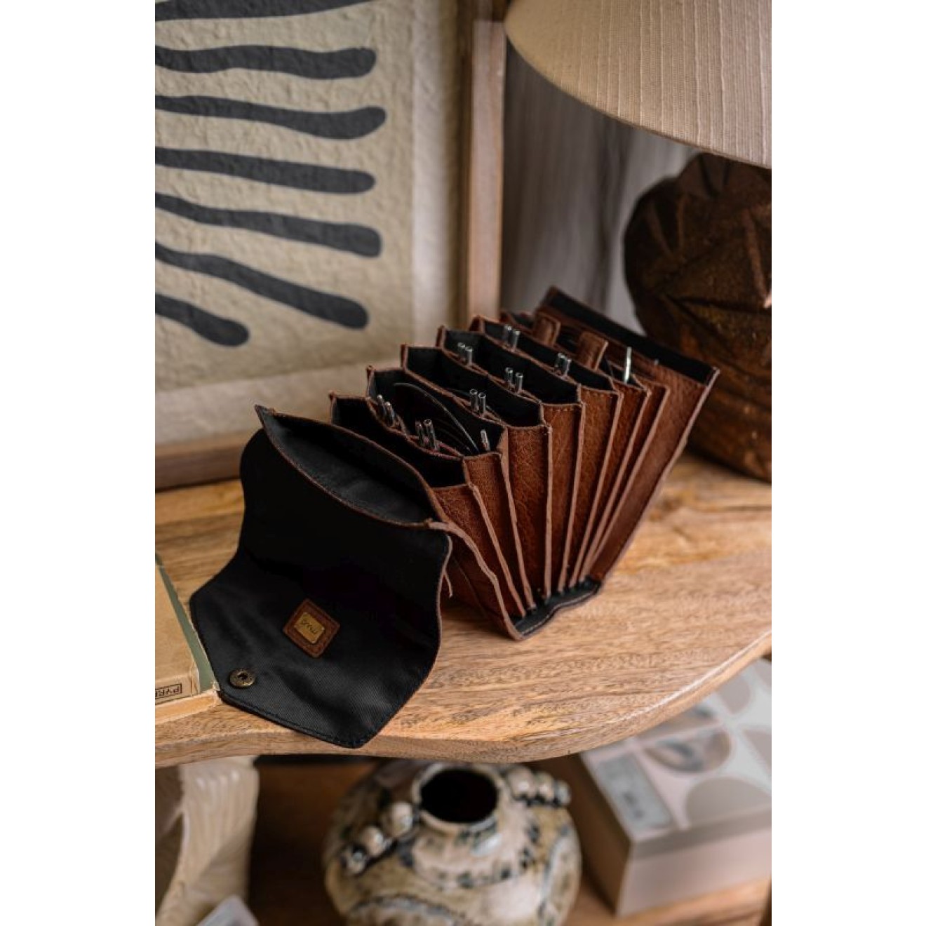 muud Leder-Etui Betina 18x13 cm Rich Brown
