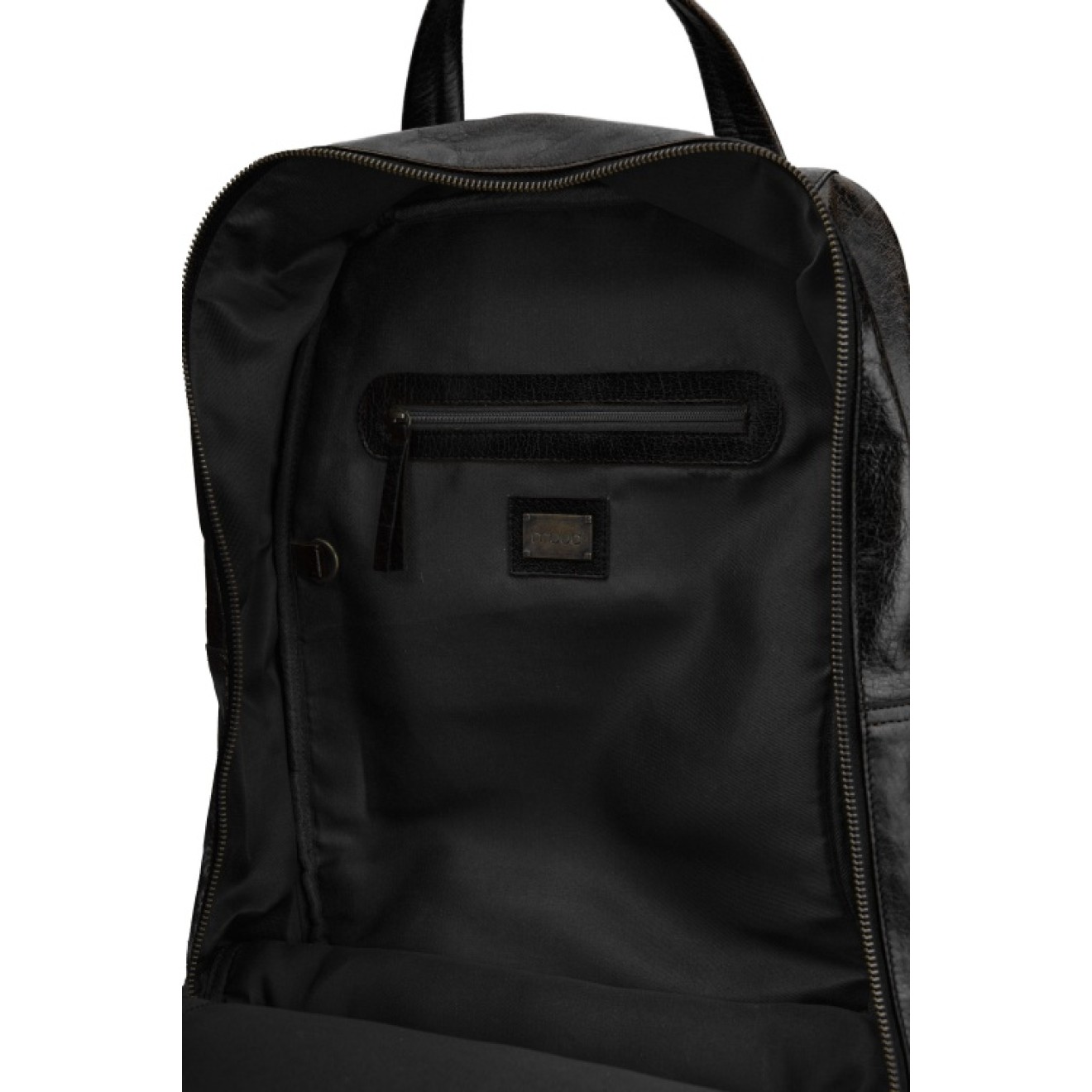 muud Leder-Stricktasche Geogina 40x30x12 cm Black