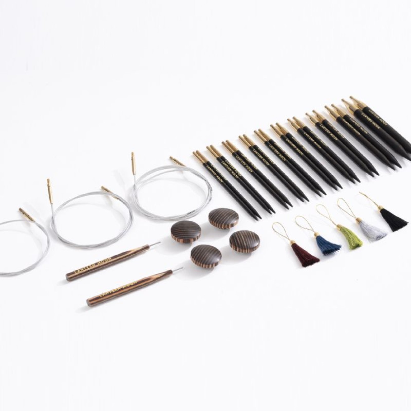 Lantern Moon Heirloom Nadelset austauschbare Rundstricknadeln 3,00–8,00 mm 13 cm