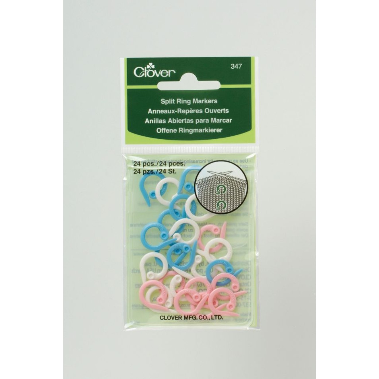 Ringmarkierer pink/weiß/blau 24 St