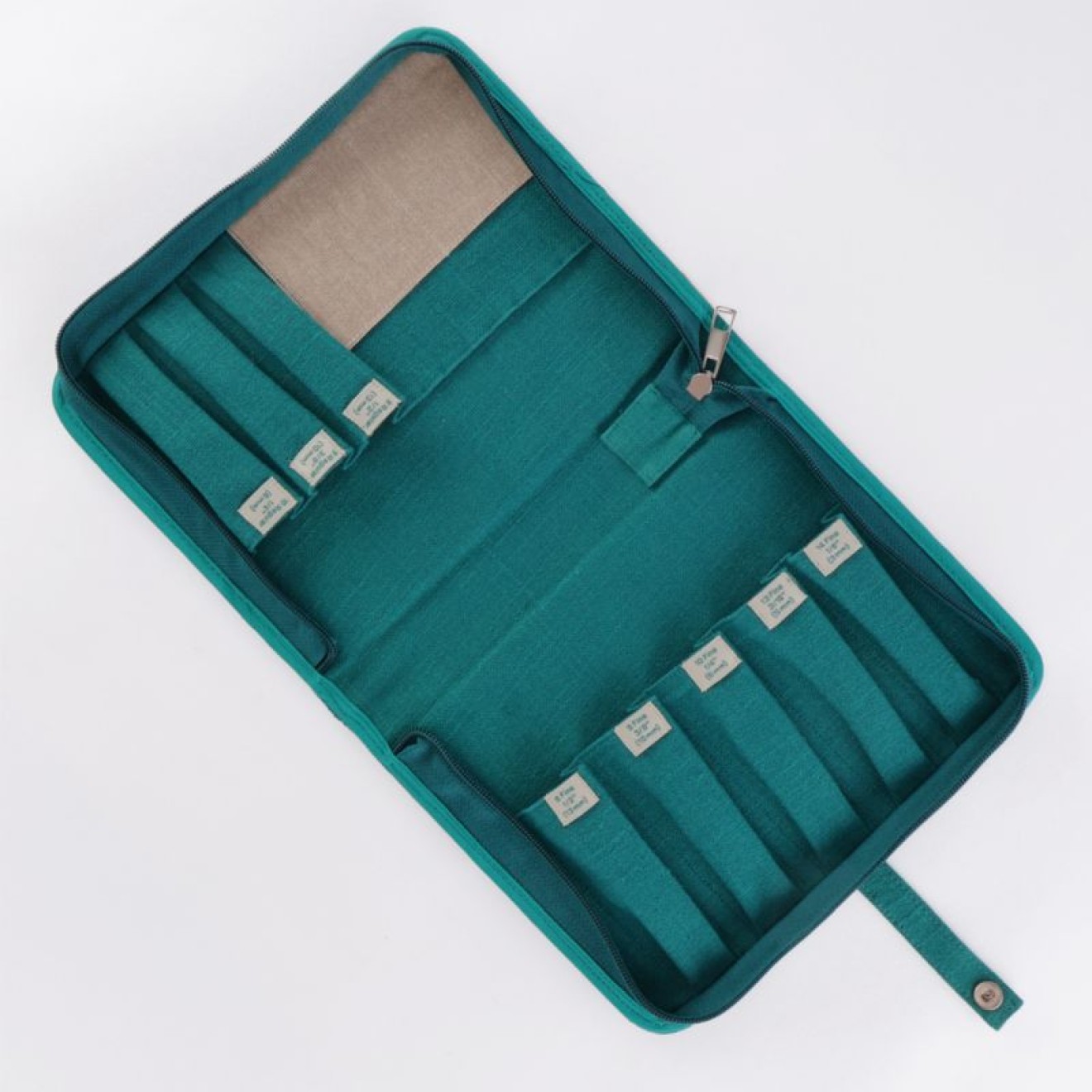 Punch Needle Etui midnight teal leer