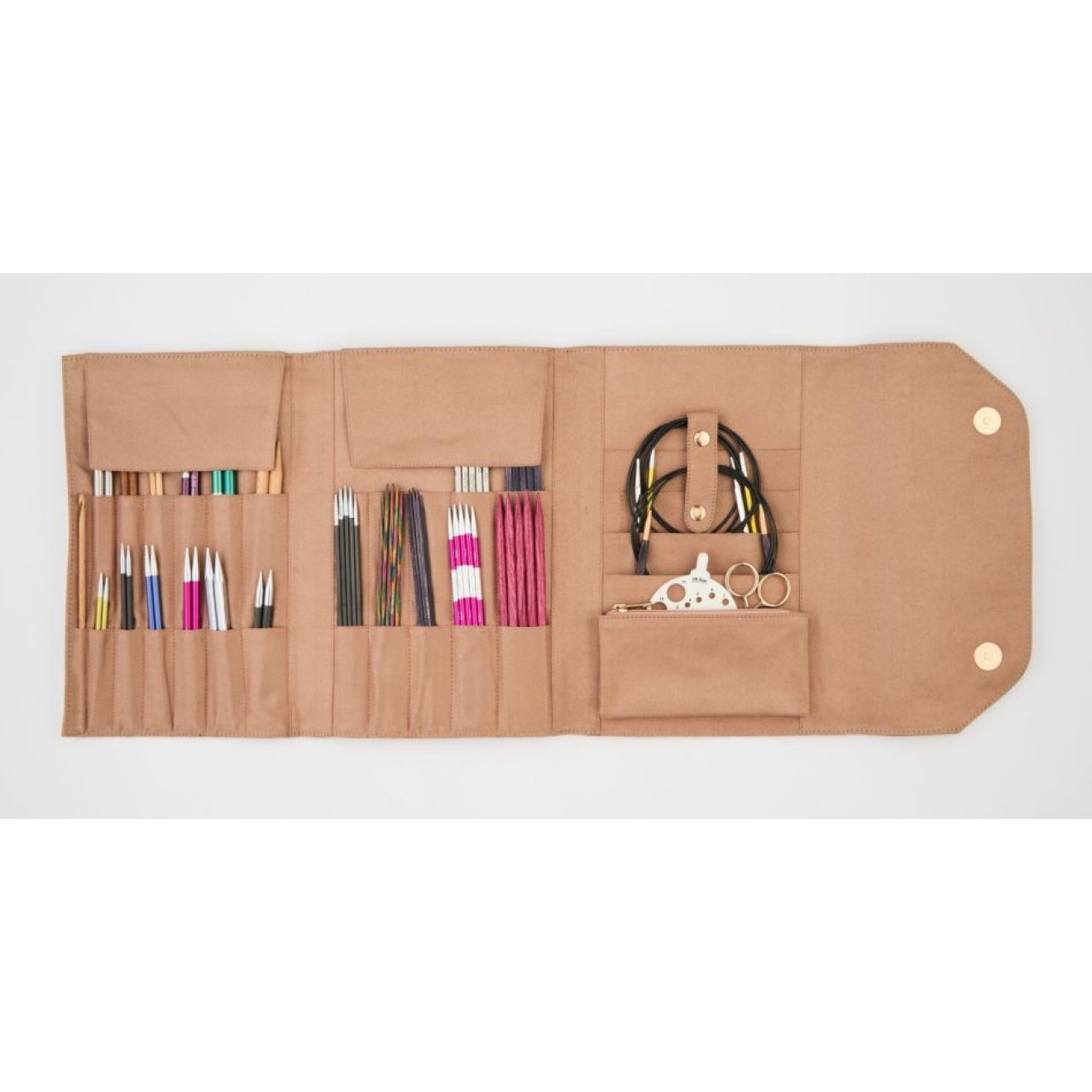 KnitPro Organizer-Nadeltasche für Strick-, Näh- und Sticknadeln, farbig, 25x18x2 cm