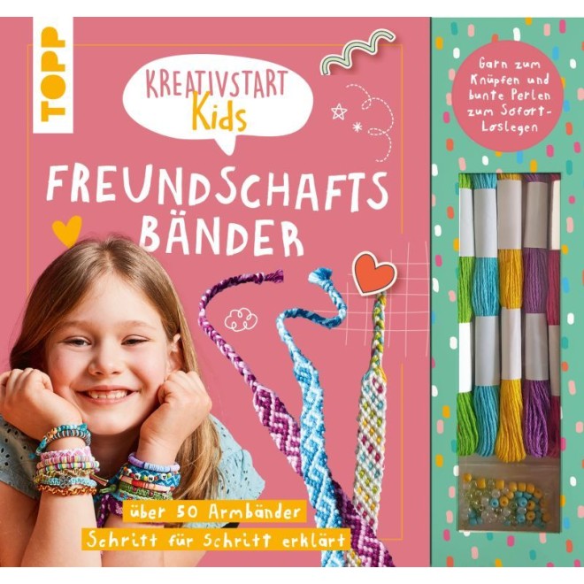 Kreativstart Kids Freundschaftsbänder. Anleitungsbuch und Material