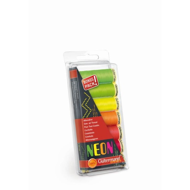 Nähfaden - Set Nähfaden - Set NEON 162x68x20 mm sortiert 7x100 m