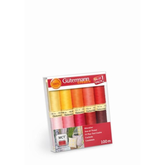 Nähfaden - Set Nähfaden - Set Allesnäher 100x118x22mm col. 4 10x100 m