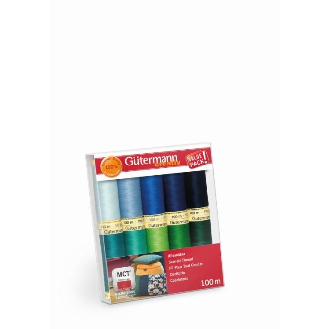 Nähfaden - Set Nähfaden - Set Allesnäher 100x118x22mm col. 5 10x100 m