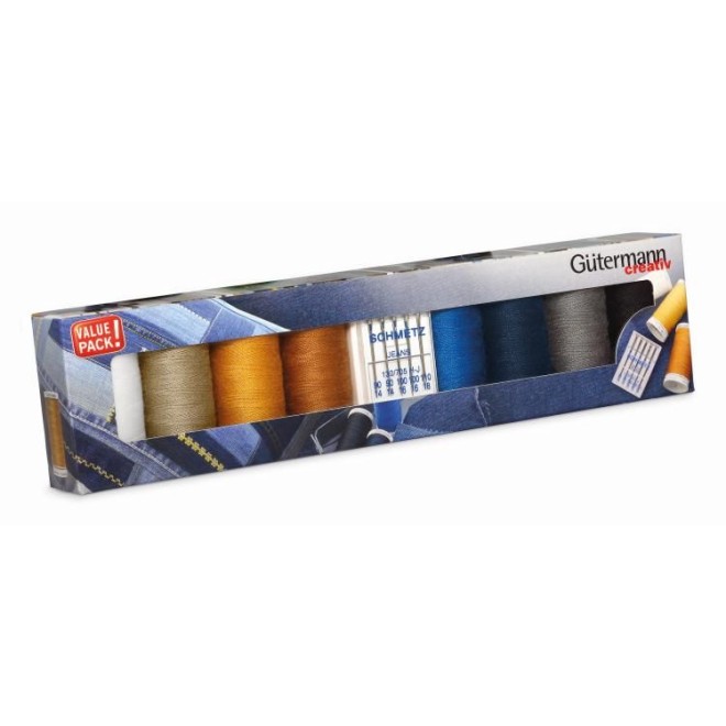 Nähfaden - Set Nähfaden - Set Denim 255x60x30mm 8x100 m