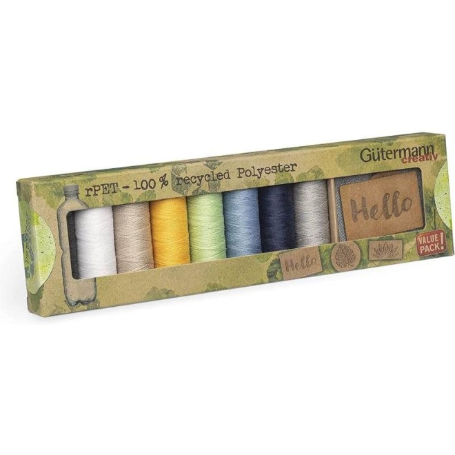 Nähfaden - Set Nähfaden - Set Allesnäher rPET 8x100m + 3 Labels