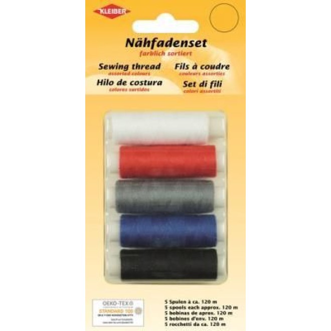 Nähfaden-Set sortiert 5x120 m