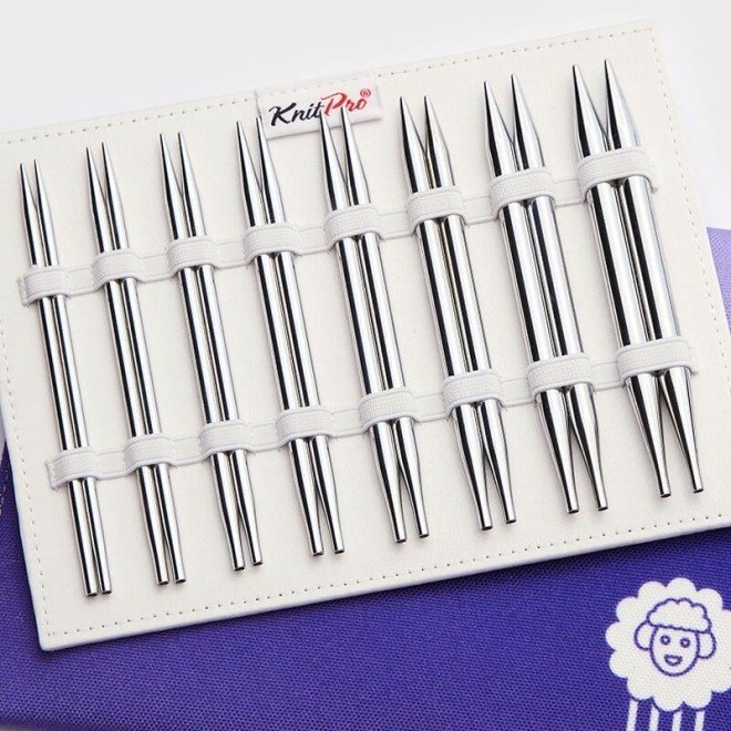 KnitPro Nova Metall lang 3,5-8,0mm austauschbare Rundstricknadeln 8 Paar