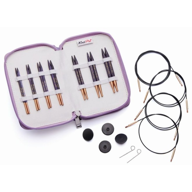 KnitPro Nadelset Cubics Deluxe auswechselbare Nadelspitzen 4,0 - 8,0 mm