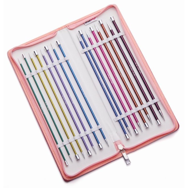 Nadelset Deluxe Jackenstricknadeln ZING Alu 25 cm, 8 Paar 2,5 3,0 3,5 4,0 4,5 5,0 5,5 6,0 mm