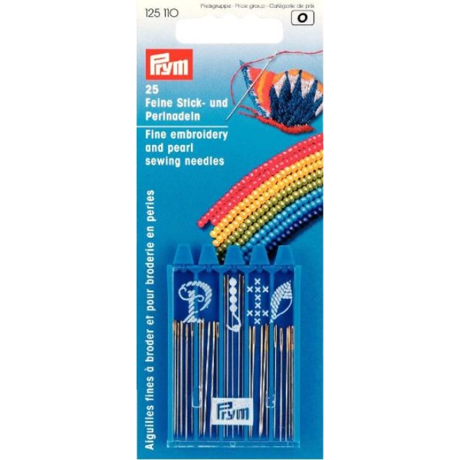 Stick -und Perlnadeln sortiert silberfarbig 25 St