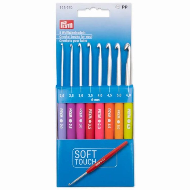 Woll-Häkelnadel-Set Soft-Griff