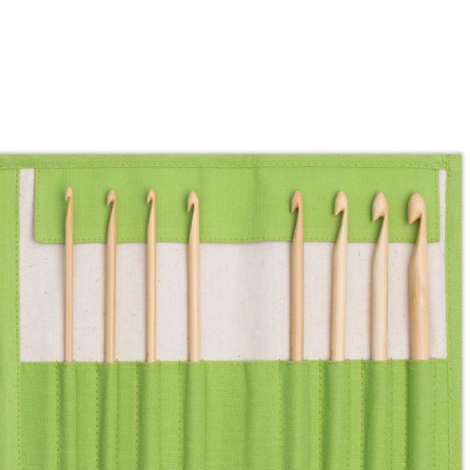 Woll-Häkelnadel BAMBUS Set 3,5 - 8 mm