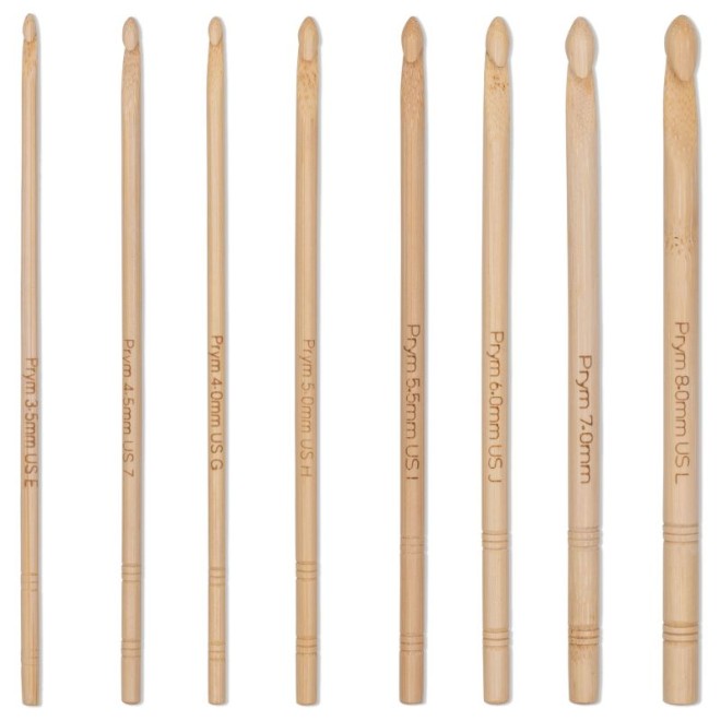 Woll-Häkelnadel BAMBUS Set 3,5 - 8 mm