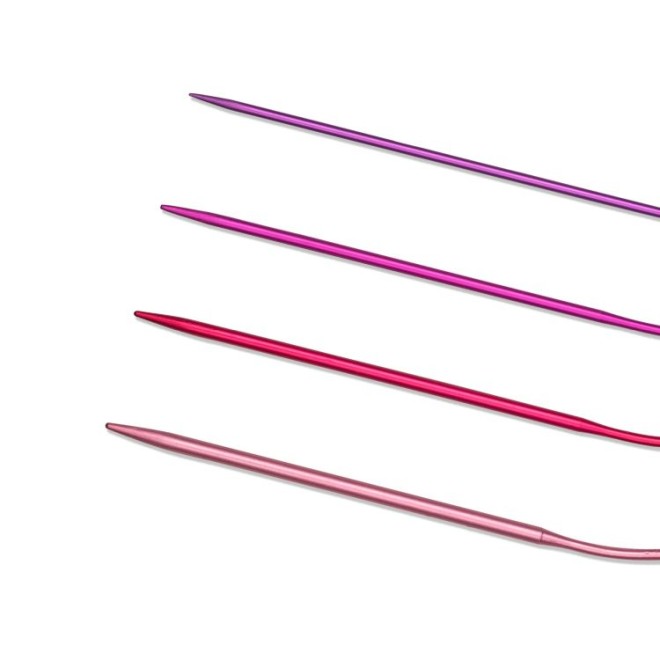 Rundstricknadel Set 2,50 - 4,00 mm 80 cm farbig Aluminium