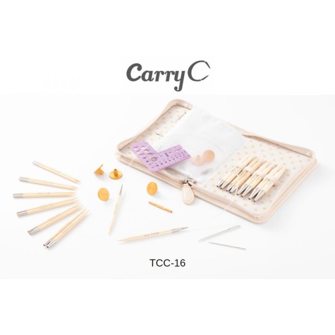 Tulip CarryC Long Austauschbare Rundstricknadeln Bambus Set 3,50 - 9,00 mm