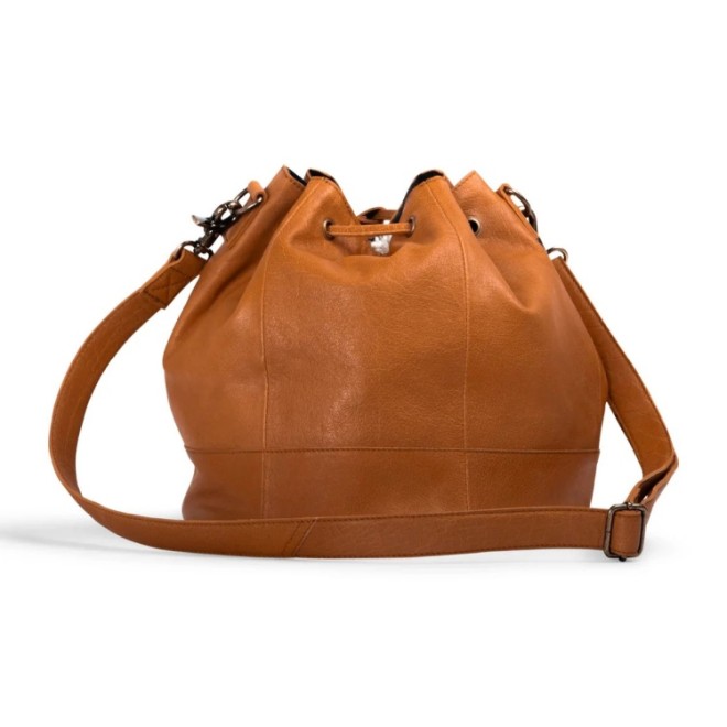 muud Ledertasche Donna 26x41 cm Ø24cm Whisky