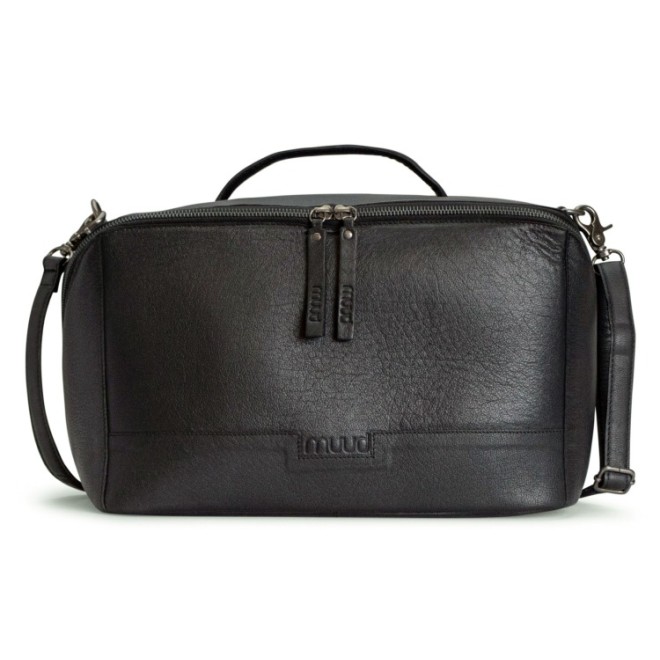 muud Cleo XL Projekttasche Leder Cleo XL 24x23 cm Black