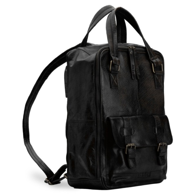 muud Leder-Stricktasche Geogina 40x30x12 cm Black