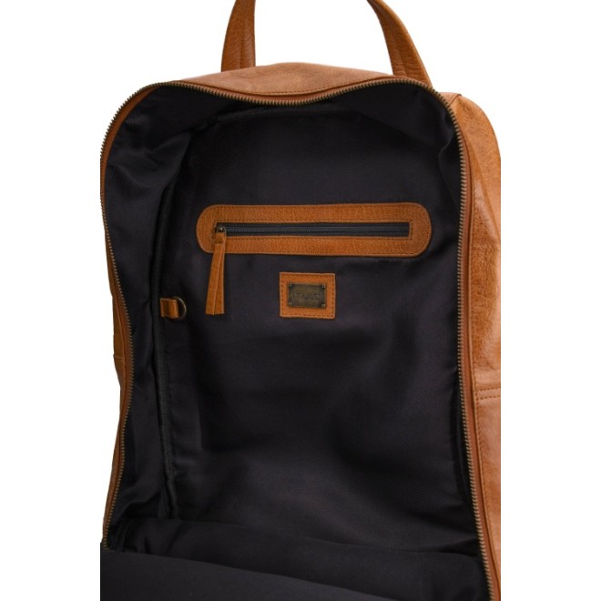 muud Leder-Stricktasche Geogina 40x30x12 cm Whisky
