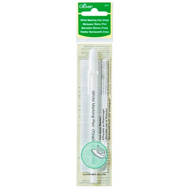 Clover Markierstift f?r dunkle Stoffe wei?