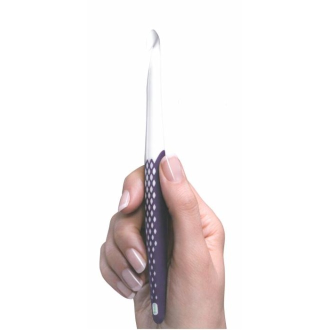 Wollhäkelnadel ergonomics