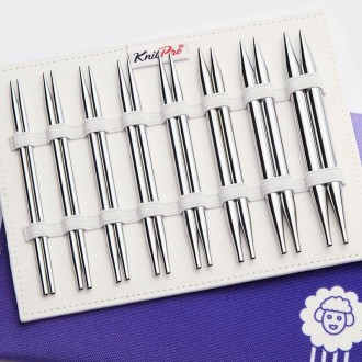 KnitPro Nova Metall lang 3,5-8,0mm austauschbare Rundstricknadeln 8 Paar