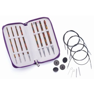 KnitPro Nadelset tunesische Häkelnadeln Symfonie Holz 5 Größen 3,5–8,0 mm 50–90 cm