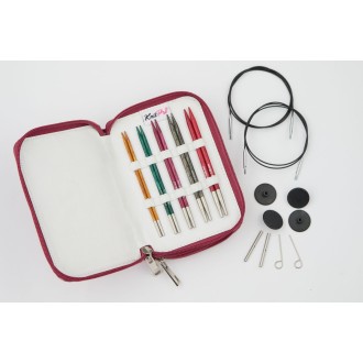 KnitPro Dreamz Starter Nadelset auswechselbare Rundstricknadeln kurz 3,00–5,00 mm 10 cm