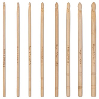 Woll-Häkelnadel BAMBUS Set 3,5 - 8 mm