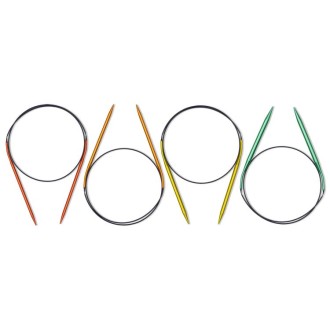 Rundstricknadel Set 4,50 - 7,00 mm 80 cm farbig Aluminium