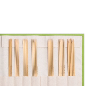 Strumpfstricknadel Bambus Set 2-4,5 mm 20 cm