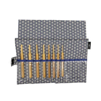 SEEKNIT Koshitsu Häkelnadel mit Bambusspitze Set 2,00 - 6,00 mm 13cm Blue