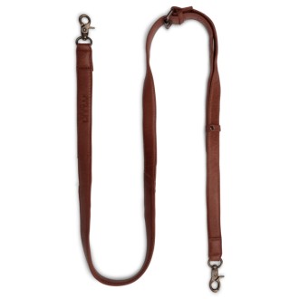 muud Leder-Schulterriemen Caia 127-150cm x 2cm Rich Brown