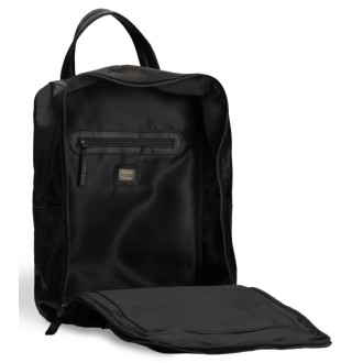 muud Leder-Stricktasche Geogina 40x30x12 cm Black