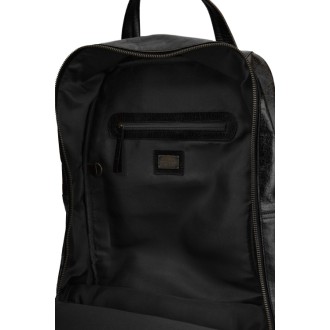 muud Leder-Stricktasche Geogina 40x30x12 cm Black